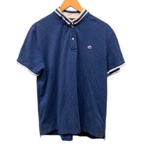 Southern Tide Polo Shirt Men’s Navy Blue Trim Fit‎ Cotton Stretch Casual Size L